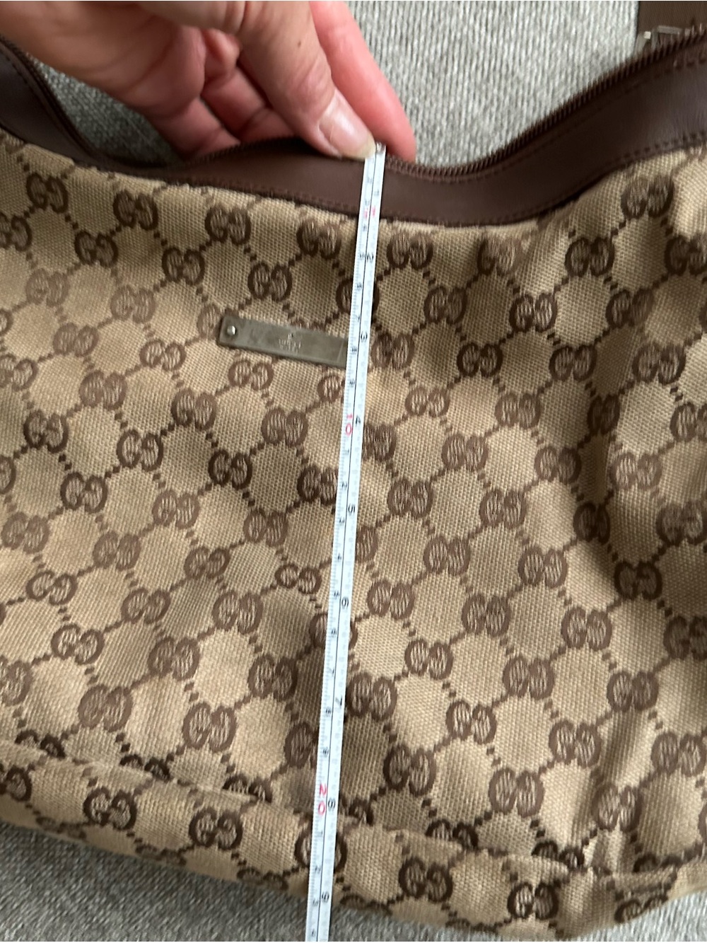 Gucci Beige/Brown GG Canvas Crossbody Bag - Picture 4 of 7